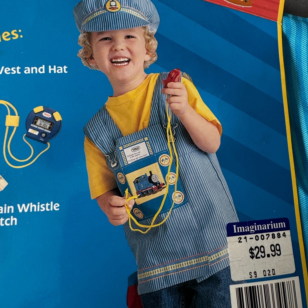 Vtg Britt Thomas & Friends Boys‎ sz 4-6 Conductor Dress Up Costume & Accessories